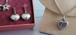 Collier neuf Coeur 💔2 paire de boucles d`oreilles  🌟 3set